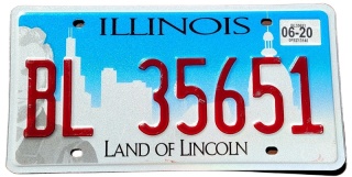 Illinois 2020 - tablica z USA