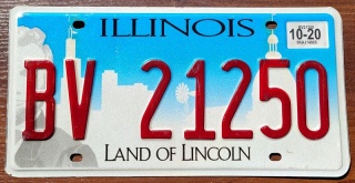 Illinois 2020 - tablica z USA