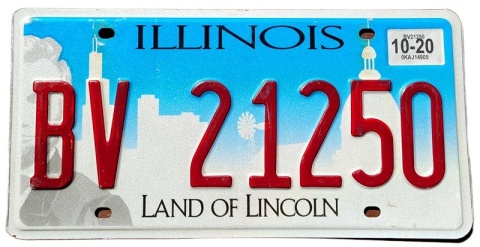 Illinois 2020 - tablica z USA
