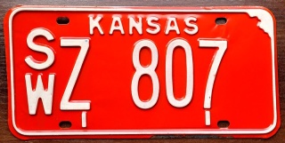 Kansas - tablica z USA