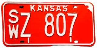 Kansas - tablica z USA