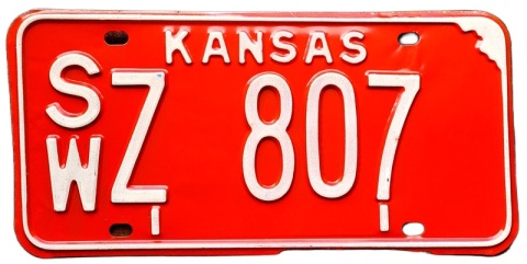 Kansas - tablica z USA