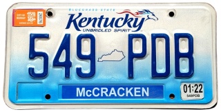 Kentucky 2022 - tablica z USA
