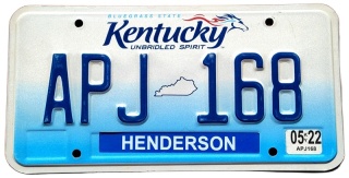 Kentucky 2022 - tablica z USA