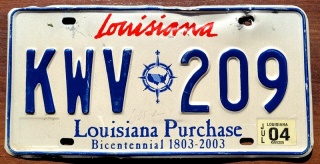 Louisiana 2004 - tablica z USA