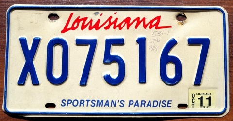 Louisiana 2011 - tablica z USA