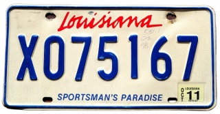 Louisiana 2011 - tablica z USA