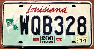 Louisiana 2014 - tablica z USA