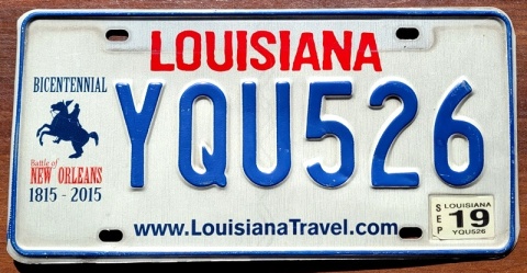 Louisiana 2019 - tablica z USA