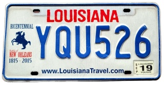 Louisiana 2019 - tablica z USA