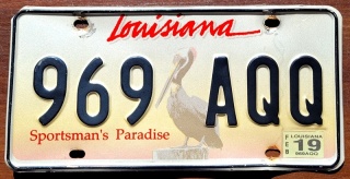 Louisiana 2019 - tablica z USA