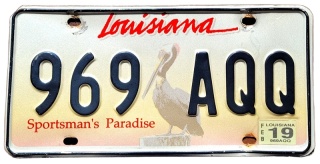 Louisiana 2019 - tablica z USA