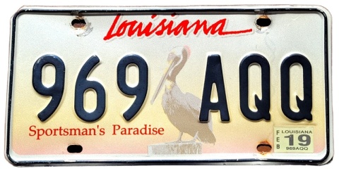 Louisiana 2019 - tablica z USA