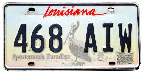 Louisiana 2020 - tablica z USA