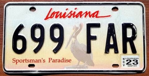Louisiana 2023 - tablica z USA