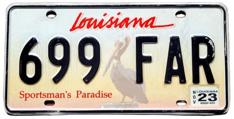 Louisiana 2023 - tablica z USA