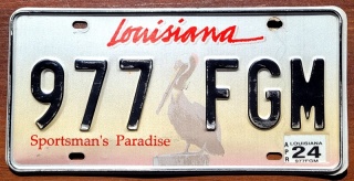 Louisiana 2024 - tablica z USA