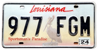 Louisiana 2024 - tablica z USA