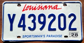 Louisiana sticker do 2028 - tablica z USA