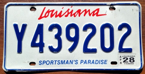 Louisiana sticker do 2028 - tablica z USA