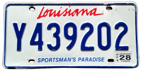Louisiana sticker do 2028 - tablica z USA