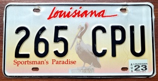 Louisiana 2023 - tablica z USA