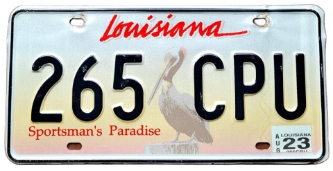 Louisiana 2023 - tablica z USA