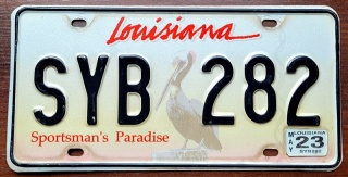 Louisiana 2023 - tablica z USA
