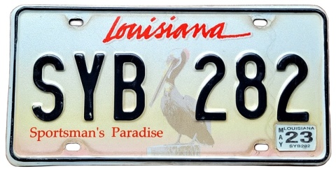 Louisiana 2023 - tablica z USA