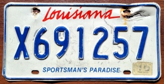 Louisiana - tablica z USA