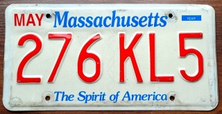 Massachusetts - tablica z USA