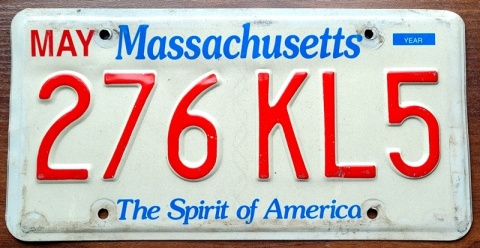 Massachusetts - tablica z USA