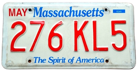Massachusetts - tablica z USA