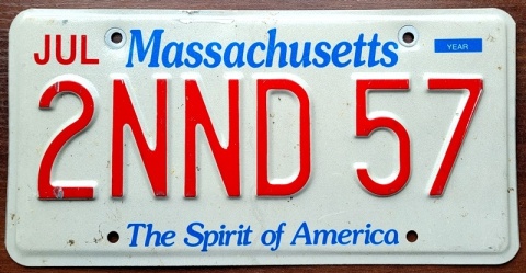 Massachusetts - tablica z USA