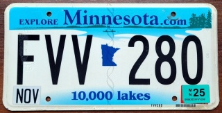 Minnesota 2025 - tablica z USA
