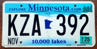 Minnesota 2025 - tablica z USA