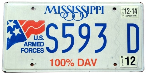 Mississippi 2014 - tablica z USA