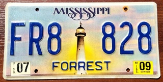 Mississippi 2009 - tablica z USA