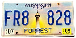 Mississippi 2009 - tablica z USA