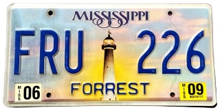 Mississippi 2009 - tablica z USA