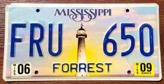 Mississippi 2009 - tablica z USA