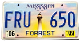 Mississippi 2009 - tablica z USA