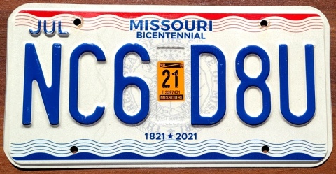 Missouri 2021 - tablica USA