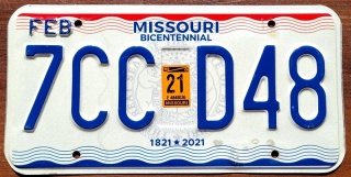 Missouri 2021 - tablica USA