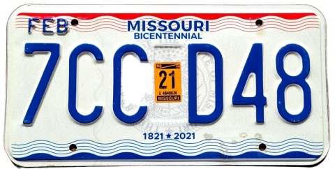 Missouri 2021 - tablica USA