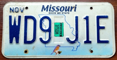 Missouri 2018 - tablica z USA
