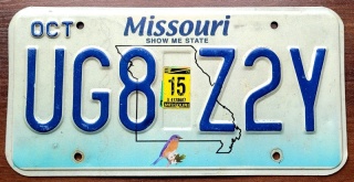 Missouri 2015 - tablica z USA