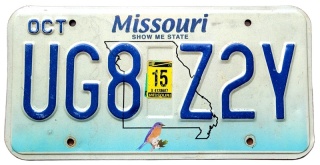 Missouri 2015 - tablica z USA