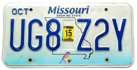 Missouri 2015 - tablica z USA