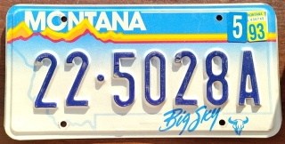 Montana 1993 - tablica z USA